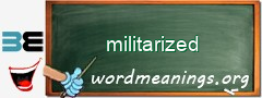 WordMeaning blackboard for militarized